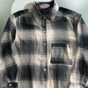 Band of Gypsies Chiffon Plaid Blouse